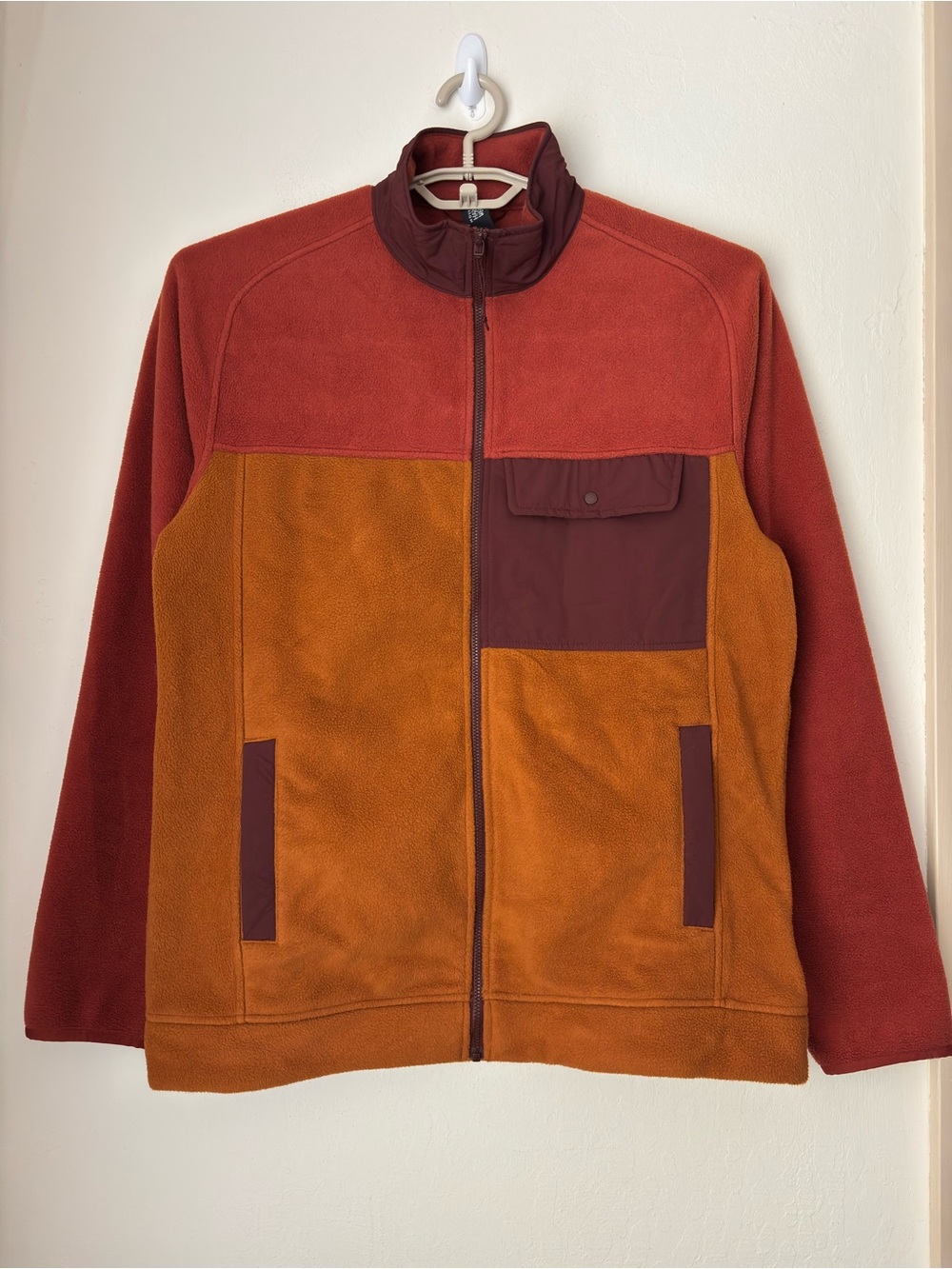 Mountain Hardwear UnClassic Fleece Jacket Men’s Medium Orange Outdoor Hiking